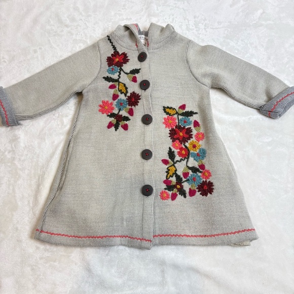 Mimi & Maggie Other - Mimi & Maggie Boutique Toddler Girl’s Embroidered Hooded Sweater 2T